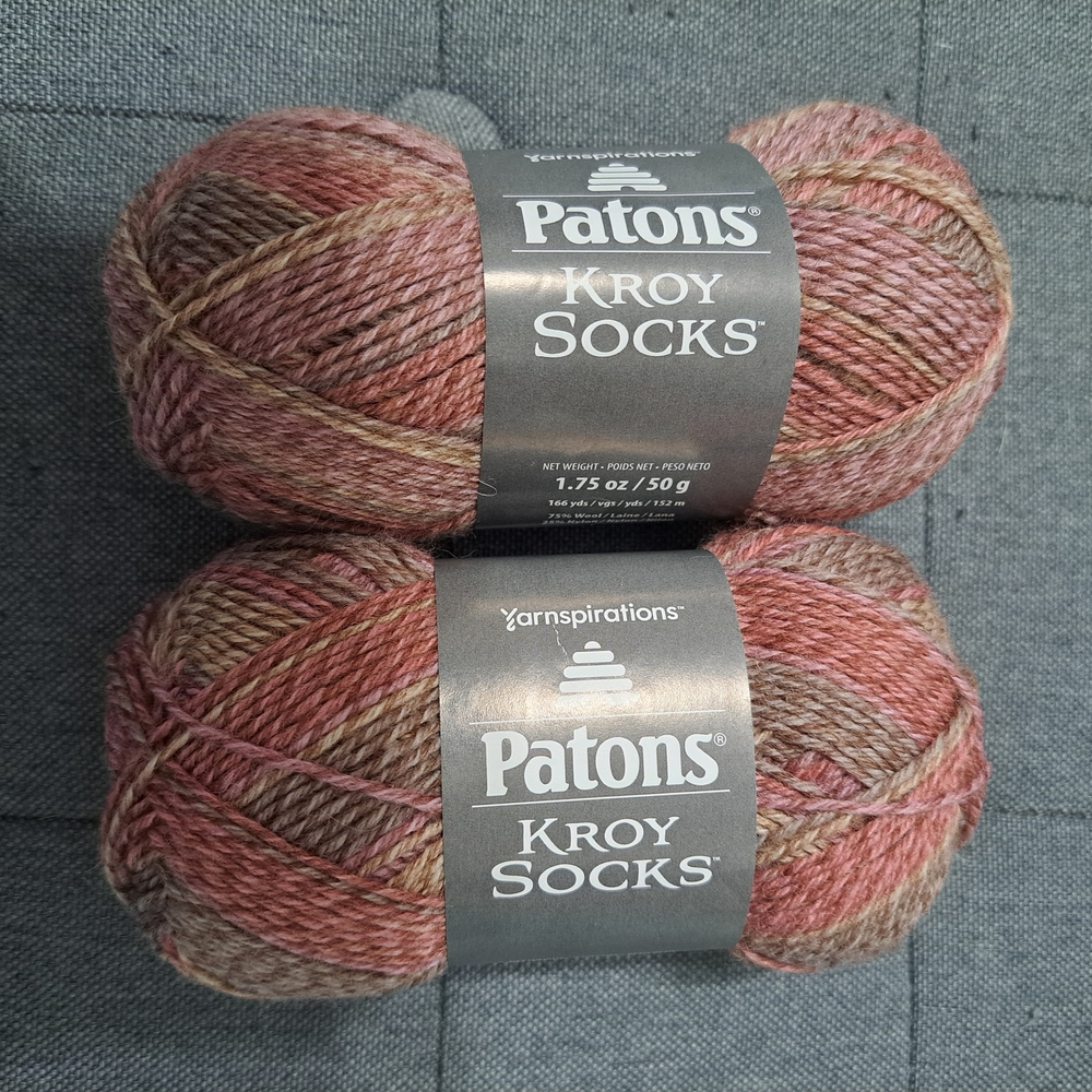 Kroy Socks Yarn - Pink and Brown Blend
